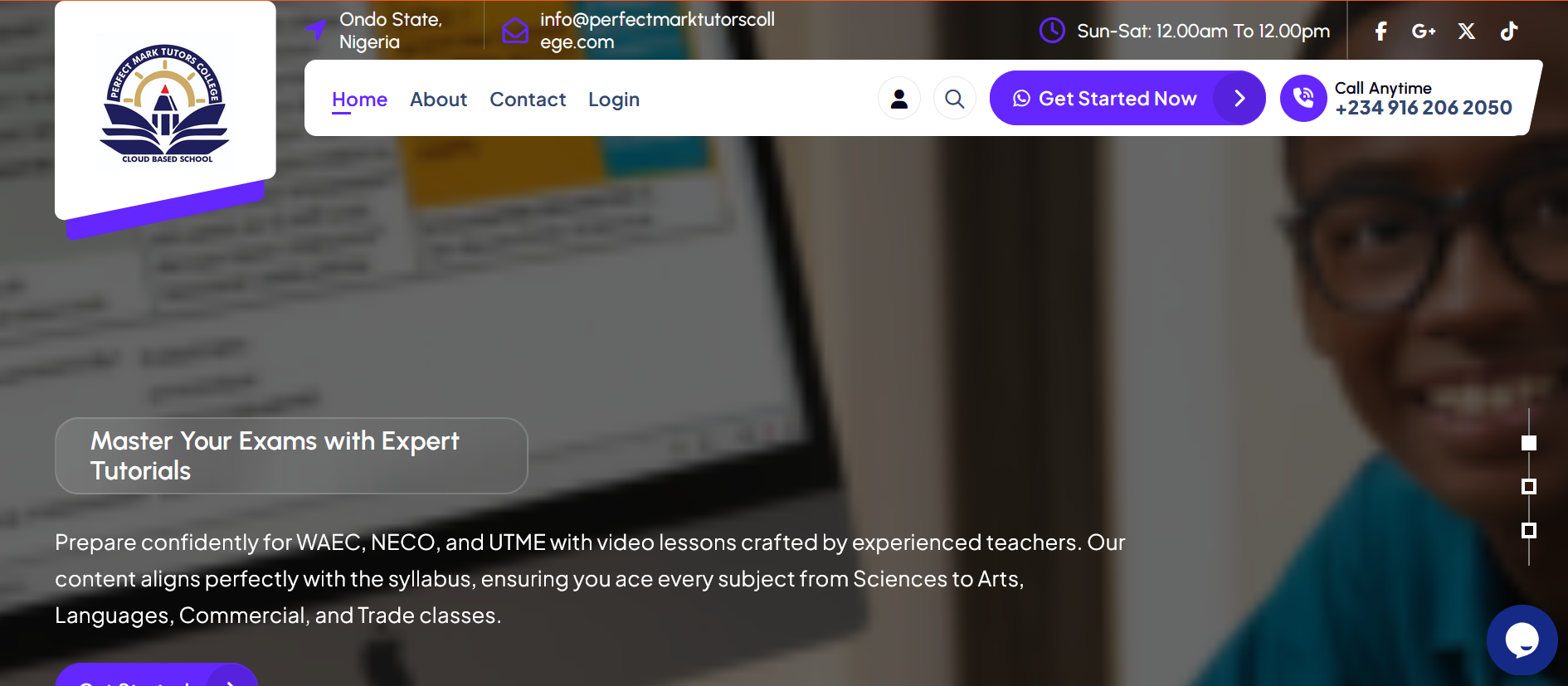 image of https://perfectmarktutorscollege.com